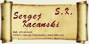 Sergej Kaćanski vizit kartica